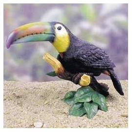 Stone Resin Realistic Sulphur Breasted Toucan Figurine