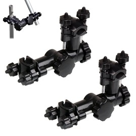 Pack of 2 Fishing Chair Umbrella Holder, Fishing Chair Accessories, Multifunctional Umbrella Pole Holder, 360° Rotating Fishing Rod Holder, Parasol Holder, Fixed Clip, for Bicycle, Pushchair, Wheel,