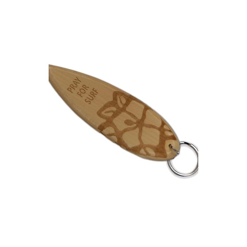 AXLorange Mini Surfboard Hawaii Wooden Keyring with Lettering, Approx. 10