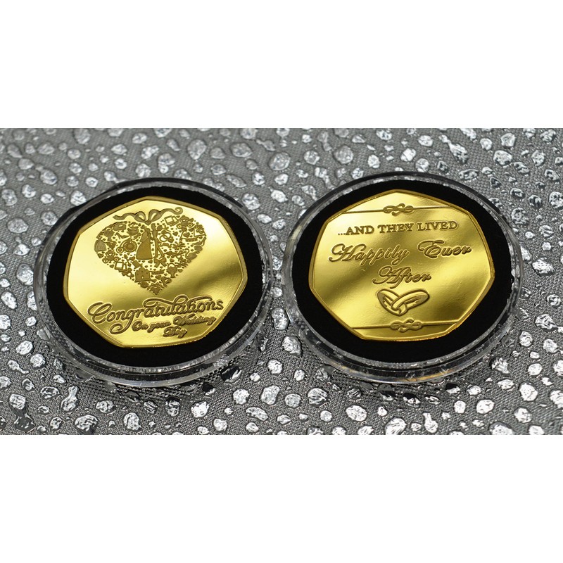The Commemorative Coin Company CONGRATULATIONS ON YOUR WEDDING DAY 24ct