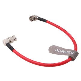SZRMCC 12G HD SDI Video Cable Right Angle BNC Male to Male 4K Coaxial Cable LV-61S 75ohm for ARRI RED Camera Monitor Blackmagic HyperDeck (Red, 2 cm)