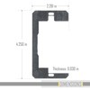 TayMac RACO Flush-Fit 999X 3PK Device Level Plate, Steel
