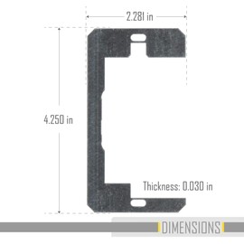 TayMac RACO Flush-Fit 999X 3PK Device Level Plate, Steel