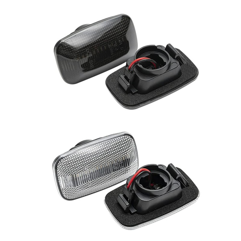 Riloer LED Fender Side Marker Light, Clear Lens Solid Amber