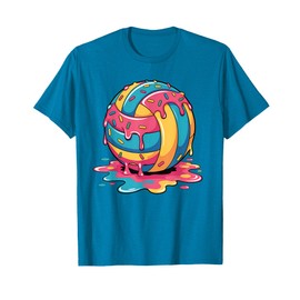 Volleyball Stuff Ice Cream Volleyball Drip Girls Mens Boys T-Shirt