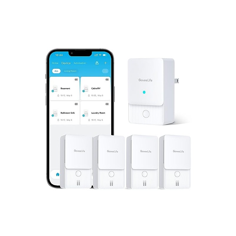GoveeLife Smart Water Leak Detector with Long Range and Alerts