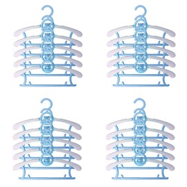 WJWSKI Baby Nursery Closet Hangers, Ultra-thin Non-slip Laundry Infant Pant Hangers for Newborn Clothes - 20pcs White Gift - Adjustable Children Coat Hanger for Girl Boy Toddler Kids Child (blue)