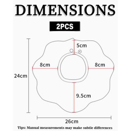 MOPZIJA 2 x Baby Bibs, Soft Absorbent and Waterproof Neckerchiefs, Drool Bibs, Burp Cloths Baby with Press Stud for Baby Boys and Girls Toddlers (Pink + Blue)