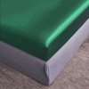 DuShow Satin Fitted Sheet Green Single Bed 100 x 200