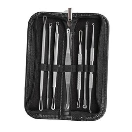 NOLITOY Complete Blackhead Tool Set 7pc Kit for Pimples Blemishes Spoon Loop Extractors for Safe Sk