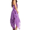 Sakkas 902 Annabella Corset Bodice Handkerchief Hem Dress - Purple