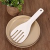 White Jumbo Large Plastic Rice Paddle Spatula Scoop Fork-Like, 10.63"