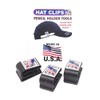 The Original HAT CLIP PENCIL HOLDER TOOLS attaches to either