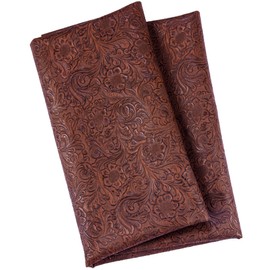 HGUAN Embossed Faux Leather Fabric 1 Yard Cut 36"x53" Embossed Vinyl Suitable for Upholstery Furniture Seat, Handmade DIY Projects (Brown)