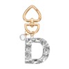 PATIKIL Alphabet Initial Letter Keychain, Cute Heart Crystal Keychains Car
