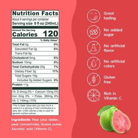 Ceres Guava Juice Blend, 3-Pack – 100% Natural, Rich in Vitamin C, No Added Sugar, Artificial Colors, or Flavors, Kosher Certified, 33.8 Oz Ea (1 Liter)
