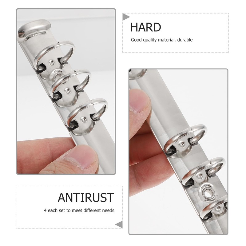 Pack of 4 Binder Rings Ring Binder Mechanism Rings for
