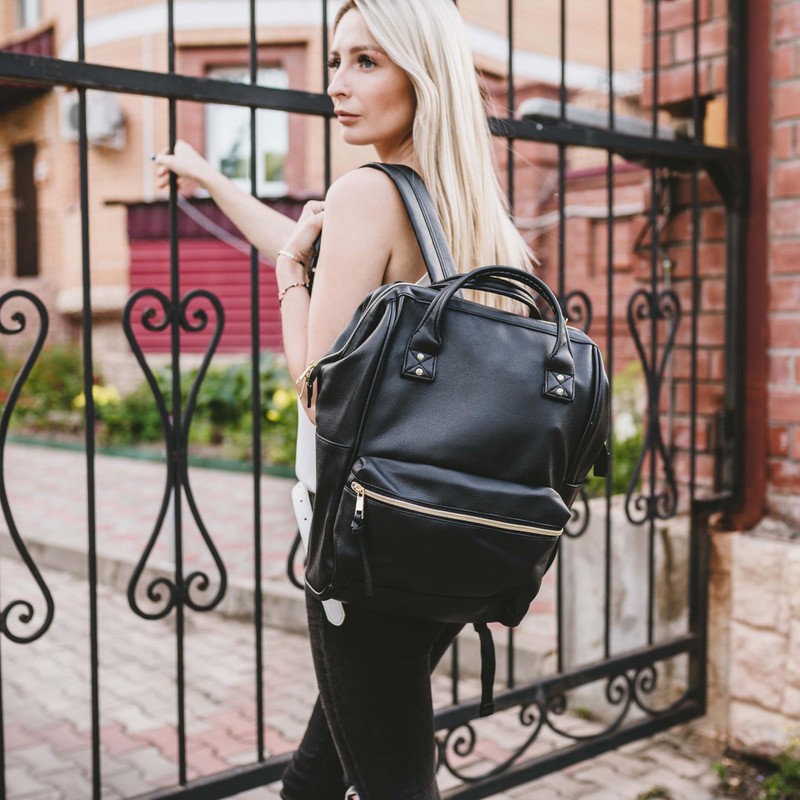 Kah&Kee Leather Backpack for Women and Men 15-inch Laptop Bag