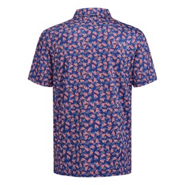 Men's Polo Shirts for Mens Short Sleeve Golf Shirts for Men Dry Fit Performance Casual Navy Patriotic American Flag Print Collared Mens Golf Polo Shirts Short Sleeve Golf Polos for Men, XX-Large