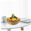 Gatuida Heart-shaped Bamboo Basket Versatile Fruit Container Handmade Stylish Kitchen