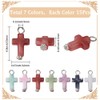 SUNNYCLUE 1 Box 105Pcs 7 Colors Acrylic Cross Charms Easter