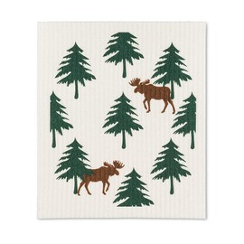 Abbott Collection Moose & Bear Amazing Swedish Dish Cloths, Set of 2 - Cellulose/Cotton (6.5x8 L)