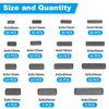 175pcs Woodruff Key Stock Assortment, 15 Size Popular Sizes Carbon