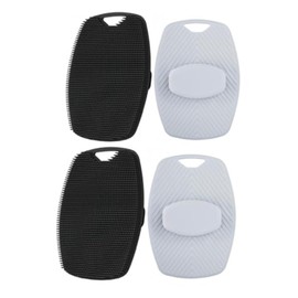 Piezas Estropajo Cuerpo Esponja Baño Limpieza Corporal Diaria Diseño Portátil Viajes Material Tpe Piel Sensible Tamaño Colores Negro Gris