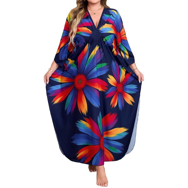 Orshoy Womens Kaftan Full Length Swimwear Cover Ups Maxi Beach