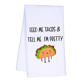 MAKIPTTE Taco Gifts for Taco Lovers, Taco Kitchen Towels Funny & Decorative Dish Towels, Birthday Taco Party Housewarming Gifts for Women Friends