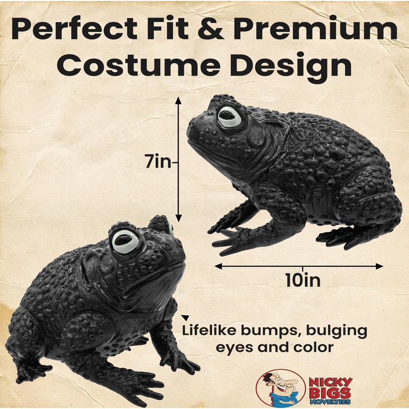 Nicky Bigs Novelties Morph Giant Rubber Black Witches Toad Halloween