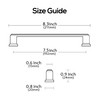 Alzassbg 6 Pack Polished Chrome Cabinet Pulls, 7-1/2 Inch(192mm) Hole
