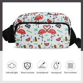 Mini waist bag, stylish waist bag, lightweight crossbody bag, suitable for men and women, waterproof waist bag with adjustable shoulder strap, suitable for running, cycling, travel, sports, fitness,