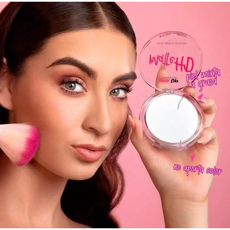 Pink Up, Polvo Compacto Hd, Matificante, Pieles Mixtas