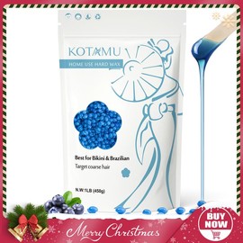 KOTAMU Wax Beads for Sensitive Skin, lLB Cream Hard Wax Beans for Both Fine & Coarse Body Hair - Color: Blueberry