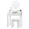 MAT EXPERT Vanity Desk Set with Lighted Mirror, Versatile Dresser