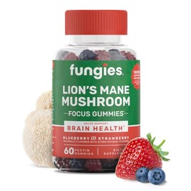 Fungies Gomitas LionS Mane Mushroom Brain Health - Promueve El Enfoque, La Memoria Y El Estado De Ánimo - 60 Unidades (Sabor Natural De Arándano Y