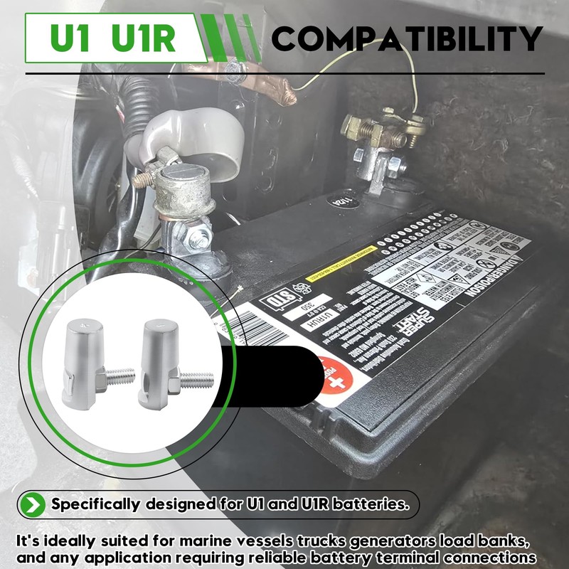 Top Post to Side Post Battery Adapter, Universal U1 Flag/Side