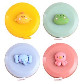4 Pcs Soft Measuring Tape for Body Measurements Retractable，Cute Tape Measures Tailor Measuring Tape for Sewing 60 In / 1.5 M Tailors Measure Tape with Fractions Measure Ruler for Sewing