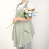 ROLOSI Japanese Cross Back Apron for Women Cotton Linen Pinafore