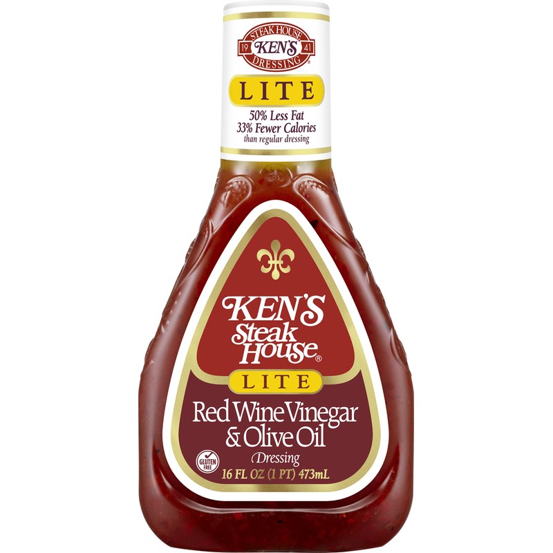 Ken's Steak House Lite Red Wine & Olive Oil Dressing,16