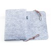 Calendar, A5 notebook, grey, felt leather book cover, retro vintage