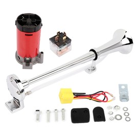 INEEDUP Train Truck Horn Air Tank Car Horn Tank 12V Vehicles Lorrys Trains Boats Vans Kit Trucks、Cars、Ships