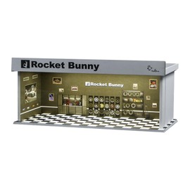 Shoucangjia Tomica Hot Wheels Matchbox Display Case, Diorama 1/64 Scale Car Garage with LED Light and Acrylic Cover, Stackable Toy Car Model Parking Storage ,82026Ajp