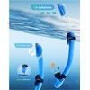 Kwambiri Snorkel Set Kids, Dry-Top Breathing Freely Snorkel Mask, Anti-Fog