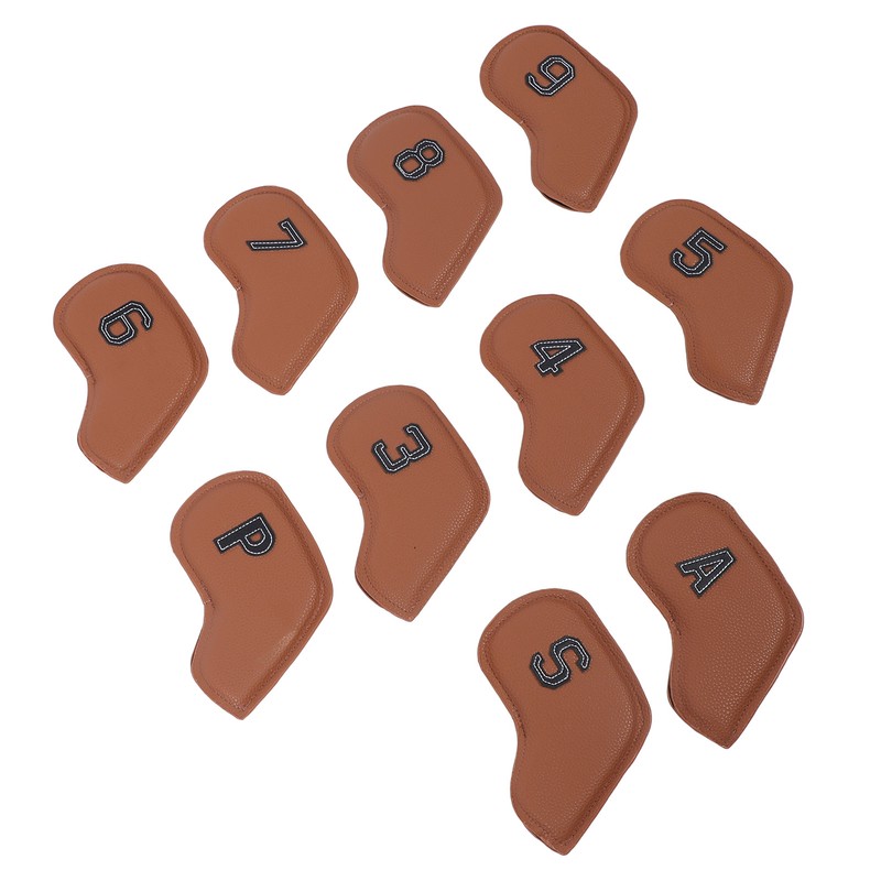 10PCS Golf Head Protective Covers Waterproof PU Material Golf Putter