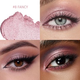 CHIFURE Eyeshadow Stick, Shimmer and Matte Cream Eye Shadow Brightener Sticks Eyeliner Pencil Crayon, Waterproof Long Lasting Eye Highlighter Stick Makeup,0.056 Oz(2PCS #8-Fancy+#9-Champagne)