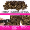4/27 Short Wavy Curly Bundles with Closure Brazilian P4/27 Wavy
