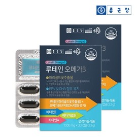 Chong Kun Dang Lutein Omega 3 30 capsules 1 box (1 month supply) / Vitamin E, Beta-Carotene, Vitamin A / 종근당 루테인 오메가3 30캡슐 1박스(1개월분)비타민E 베타카로틴 비타민A
