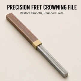 Diamond Guitar Fret Crowning File for Guitar Repair – 4 Groove Sizes with Fretboard Protector